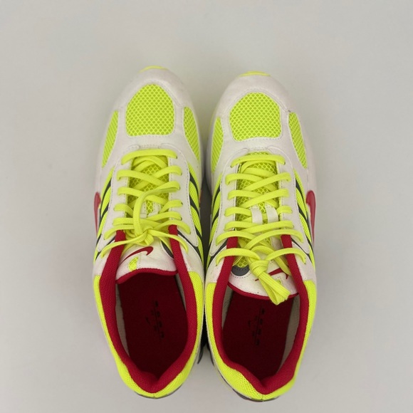 Nike Air Ghost Racer-White/Atom Red-Neon Yellow - Picture 8 of 9